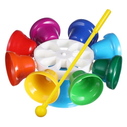 Hohopeti Bunte Handglocken Musikinstrument für Lernspielzeug mit Robustem Metallgehäuse und Glatter Oberfläche zur Frühkindlichen und Musikalischen Früherziehung Hohopeti Bunte Handglocken Musikinstrument für Lernspielzeug mit Robustem Metallgehäuse und Glatter Oberfläche zur Frühkindlichen und Musikalischen Früherziehung von Hohopeti