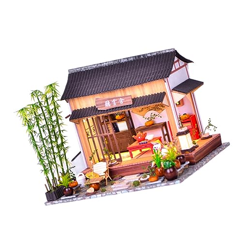 Hohopeti DIY Chinesisches Stil Modellhaus Set Handgefertigtes Bausatz Für Miniatur Gartenhaus Zusammenbau Für Kreative Und Erwachsene Geschenkidee Zur Der Fantasie von Hohopeti