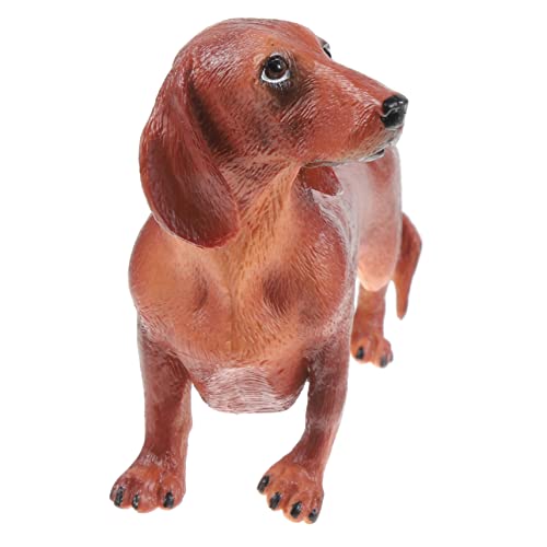 Hohopeti Dackelspielzeug Simulation Tierfigur Realistische Hundeformmodelle Hundesammlungsfiguren Simulation Von Tierfiguren Miniatur-dackelstatuen Dackel-gartenstatue Spielzeuge Plastik von Hohopeti