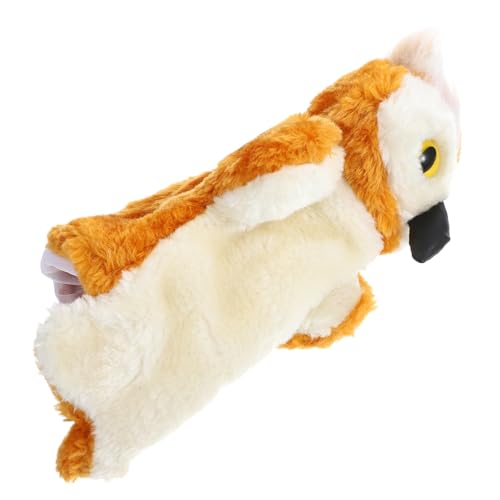 Hohopeti Eulenpuppe Plüsch-Handpuppen Vogel Handpuppe Plüschtiere Tierpuppen Spielzeug Kinderspielzeug Handpuppe Tierhandpuppe Geschichte erzählende Marionette tierisches Plüschtier Brown von Hohopeti