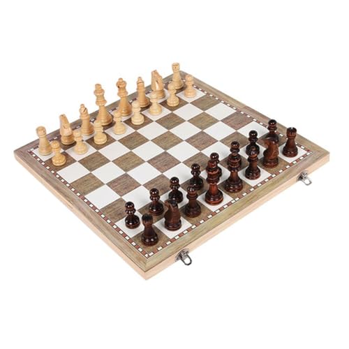 Hohopeti Faltbares Holz Schachspiel Tragbares Internationales Schachbrett mit Natürlichem Holzmaterial Leichtes Design Für Reise Familie und Erwachsene Hohopeti Faltbares Holz Schachspiel Tragbares Internationales Schachbrett mit Natürlichem Holzmaterial Leichtes Design Für Reise Familie und Erwachsene von Hohopeti