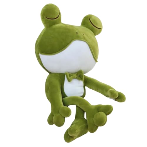 Hohopeti Gefüllte Froschpuppe Froschspielzeug Entzückender Cartoon Stofffroschpuppe Kinder Frosch Puppenspielzeug Sofa Doll von Hohopeti