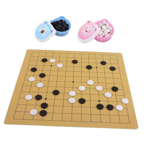Hohopeti Go Spielset mit Doppelseitigem Brett Leichter Tragbarer Cartoon Bär Koffer Pädagogisches Strategiespiel für Anfänger Familienfreundliches Reiseschachspiel Hohopeti Go Spielset mit Doppelseitigem Brett Leichter Tragbarer Cartoon Bär Koffer Pädagogisches Strategiespiel für Anfänger Familienfreundliches Reiseschachspiel von Hohopeti