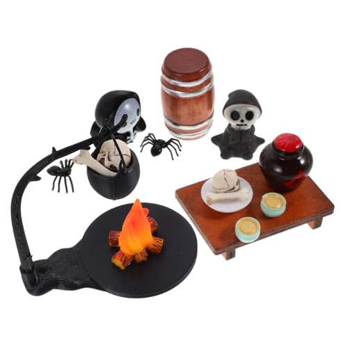 Hohopeti Halloween Miniatur Schädel Ornament Leichte Detailreiche Puppenhaus Deko Kleine Spuk Schädelköpfe Vielseitige Grußkarten Gartenfiguren für Festdekoration Hohopeti Halloween Miniatur Schädel Ornament Leichte Detailreiche Puppenhaus Deko Kleine Spuk Schädelköpfe Vielseitige Grußkarten Gartenfiguren für Festdekoration von Hohopeti