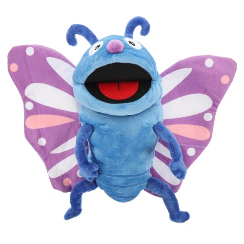 Hohopeti Handpuppe Schmetterling Cartoon-Tiere-Marionette tierische Handpuppe Story-Time-Marionette Tierische Fingerpuppen dekoratives Handpuppenspielzeug Handpuppe Tierspielzeug Plüsch von Hohopeti