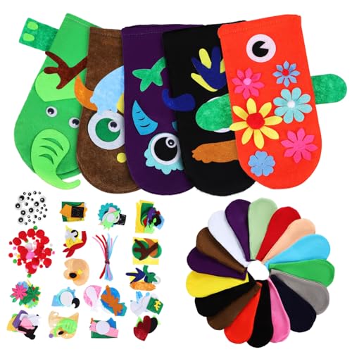 Hohopeti Handpuppen Bastelset Filz Handpuppen Materialien DIY Tier Handpuppe Weiches Filz Zubehör für Anfänger und Kreatives Puppen Bastelkit mit Pompoms und Augen Hohopeti Handpuppen Bastelset Filz Handpuppen Materialien DIY Tier Handpuppe Weiches Filz Zubehör für Anfänger und Kreatives Puppen Bastelkit mit Pompoms und Augen von Hohopeti