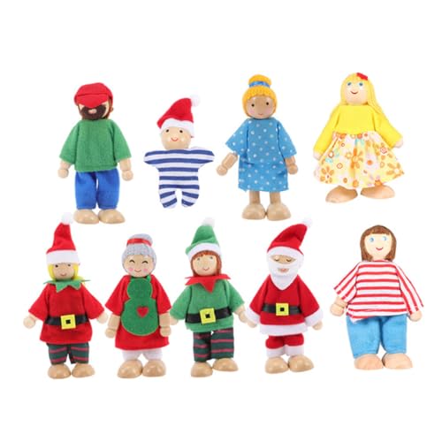 Hohopeti Handpuppen Set Familienpuppen Für Rollenspielzeug Weihnachtsedition Spielzeugfiguren Für Kreatives Und Familieninteraktionen von Hohopeti