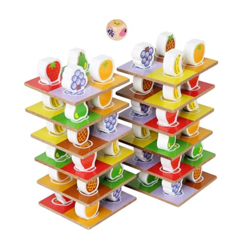 Hohopeti Holz Früchte Stapelspielzeug Lernspielzeug Ab Jahre Montessori Motorikspielzeug Geduld Vorstellungskraft und Sozialer Kompetenz Hohopeti Holz Früchte Stapelspielzeug Lernspielzeug Ab Jahre Montessori Motorikspielzeug Geduld Vorstellungskraft und Sozialer Kompetenz von Hohopeti
