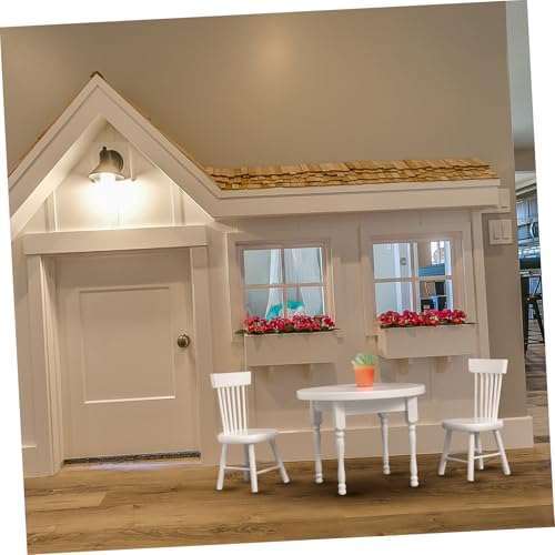 Hohopeti Holz Puppenhaus Möbel Weißer Runder Esstisch mit Stühlen Authentische Miniatur Puppenhaus Küche Accessoires Vielseitig für Esszimmer und Patio Detailgetreue Handarbeit Birkenholz Hohopeti Holz Puppenhaus Möbel Weißer Runder Esstisch mit Stühlen Authentische Miniatur Puppenhaus Küche Accessoires Vielseitig für Esszimmer und Patio Detailgetreue Handarbeit Birkenholz von Hohopeti