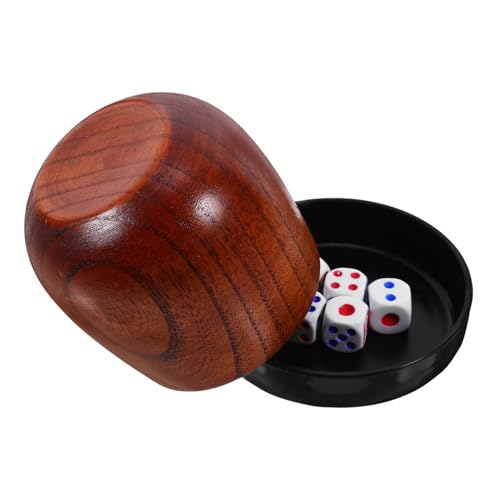 Hohopeti Holz Würfelbecher Set mit Kleinen Würfeln Robust Ecken Großer Würfelhalter für Brettspiele Kompakt Leicht für Zuhause Bar und Reisen Praktisches Spiel Zubehör Hohopeti Holz Würfelbecher Set mit Kleinen Würfeln Robust Ecken Großer Würfelhalter für Brettspiele Kompakt Leicht für Zuhause Bar und Reisen Praktisches Spiel Zubehör von Hohopeti