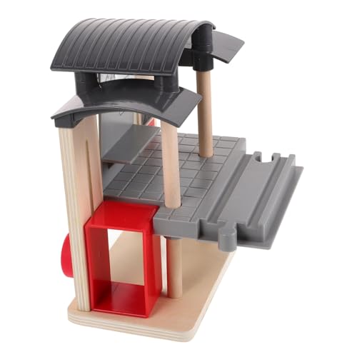 Hohopeti Holzeisenbahn Bahnhof aus Holz Elektrisch Kompatibel mit Zugschienen Kreative Schienenverbinder für Sicherer Zugstrecken Baukasten für Fantasievolles Hohopeti Holzeisenbahn Bahnhof aus Holz Elektrisch Kompatibel mit Zugschienen Kreative Schienenverbinder für Sicherer Zugstrecken Baukasten für Fantasievolles von Hohopeti