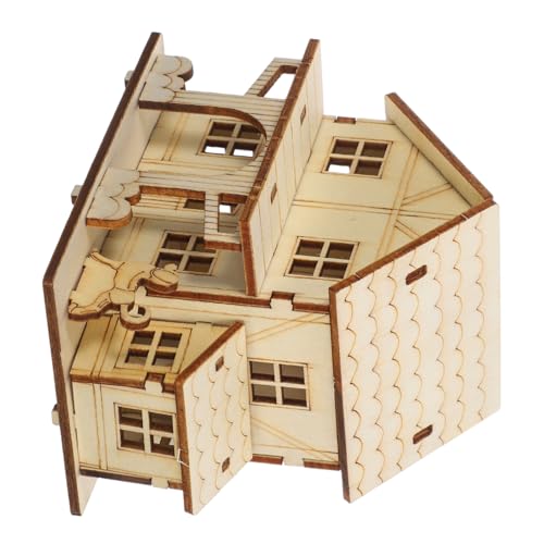 Hohopeti Holzhaus Bausatz Puzzle aus Natürlichem Holz mit LED Beleuchtung und Kleber Stabiles DIY Modellbau Kit für Erwachsene und Originelles Gartenhaus Bastelset Vorstellungskraft und Hohopeti Holzhaus Bausatz Puzzle aus Natürlichem Holz mit LED Beleuchtung und Kleber Stabiles DIY Modellbau Kit für Erwachsene und Originelles Gartenhaus Bastelset Vorstellungskraft und von Hohopeti