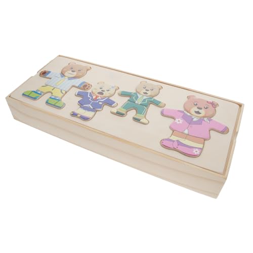 Hohopeti Holzpuzzle Pädagogisches Holzspielzeug Cartoon Tier Puzzle Kreativ Lernspielzeug Bear Tiermotiv Wechselkleidung Spaß und Motorik Hohopeti Holzpuzzle Pädagogisches Holzspielzeug Cartoon Tier Puzzle Kreativ Lernspielzeug Bear Tiermotiv Wechselkleidung Spaß und Motorik von Hohopeti
