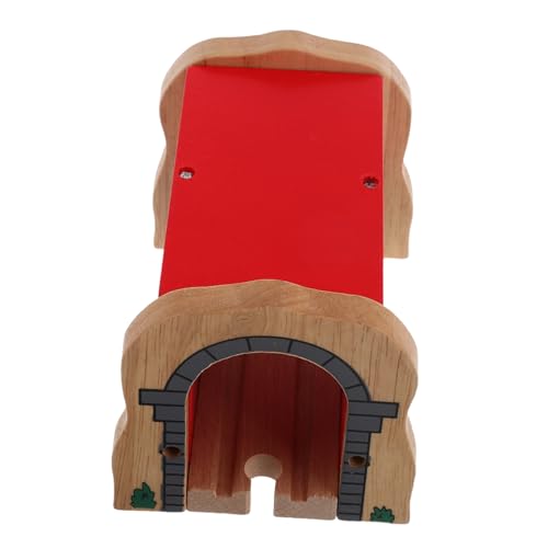 Hohopeti Holzspielzeug Holzeisenbahn Zubehör Rotes Holztunnel Modell für Eisenbahnstrecke Szene Zubehör Sicher Langlebig für Stundenlangen Spielspaß Hohopeti Holzspielzeug Holzeisenbahn Zubehör Rotes Holztunnel Modell für Eisenbahnstrecke Szene Zubehör Sicher Langlebig für Stundenlangen Spielspaß von Hohopeti