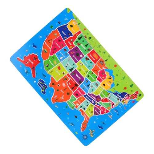 Hohopeti Karten-Puzzle-Spielzeug Uns Kartenrätsel Kinder Puzzles Kinder Rätsel Puzzles Für Kinder Im Alter Von 8-10 Jahren Weltkarte Für Kinder Karten Für Kinder Usa-kartenrätsel Hölzern von Hohopeti