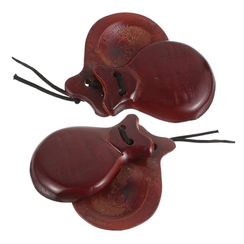 Hohopeti Kastagnetten aus Holz Fingerfreundliches Percussioninstrument Rhythmisches Musikinstrument für Jungen und Mädchen Musikspielzeug für Musikunterricht und Bühnenauftritte Hohopeti Kastagnetten aus Holz Fingerfreundliches Percussioninstrument Rhythmisches Musikinstrument für Jungen und Mädchen Musikspielzeug für Musikunterricht und Bühnenauftritte von Hohopeti