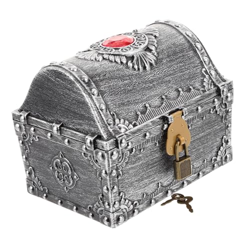 Hohopeti Kasten aufbewahrungsdose Storage Boxes Jewelry Box Ornament Box Ideas Blackboxen Truhen Piratenschatzkinder Muschel Abs Schatztruhe Schatzkiste aus Kunststoff Plastik von Hohopeti