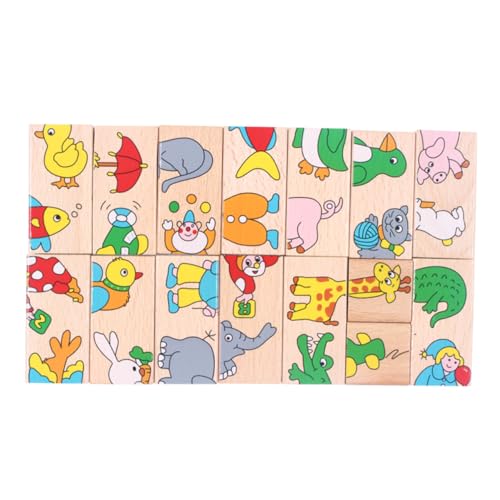 Hohopeti Montessori Domino Tier Puzzle Für Lernspielzeug Für Frühe Entwicklung Spannendes Jigsaw Puzzle Fördert Kreativität Und Problemlösungsfähigkeiten 1 Set von Hohopeti