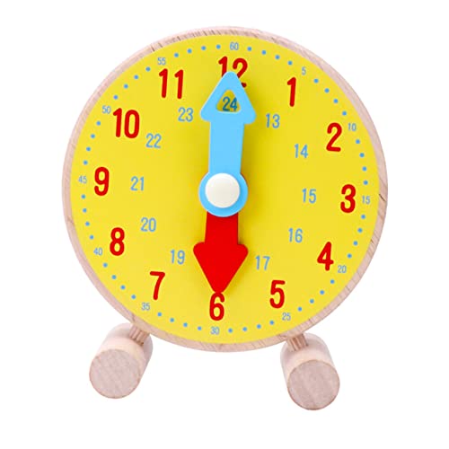 Hohopeti Holz Kinder Frühen Pädagogisches Spielzeug Der Uhr Für Kinder Lernen Zeit Spielzeug Baby Kleinkind Uhr Stand von Hohopeti