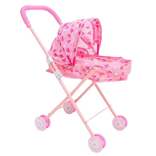 Hohopeti Mädchen Kleines Spielzeug Puppe Kinderwagen Spielzeug Simulierte Kleine Puppe Kinderwagen Puppe Spielzeug Zubehör von Hohopeti