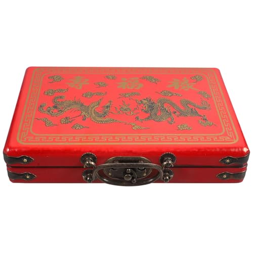 Hohopeti Mahjong Aufbewahrungsbox aus Holz im Retro Design Eleganter Mahjong Organizer für Spiel Vielseitig Einsetzbar und Stabil für Spieleabende und Hohopeti Mahjong Aufbewahrungsbox aus Holz im Retro Design Eleganter Mahjong Organizer für Spiel Vielseitig Einsetzbar und Stabil für Spieleabende und von Hohopeti
