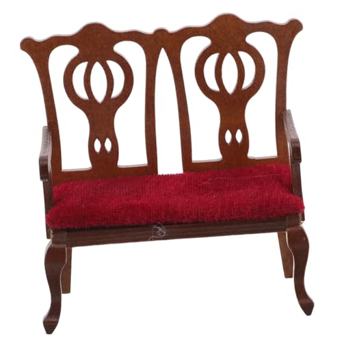 Hohopeti Maßstab Holz Plüsch Miniaturmöbel Europäischer Puppenhausstuhl Elegantes Design für Puppenhaus Wohnzimmer Sammler Hohopeti Maßstab Holz Plüsch Miniaturmöbel Europäischer Puppenhausstuhl Elegantes Design für Puppenhaus Wohnzimmer Sammler von Hohopeti