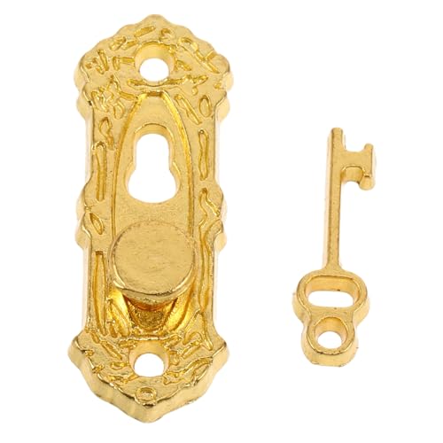 Hohopeti Maßstab Puppenhaus Türschloss Set aus Langlebiger Miniatur Möbelbeschläge für DIY Puppenhaus Zubehör für Individuelle Miniatur Türen und Kreative Bastelprojekte Hohopeti Maßstab Puppenhaus Türschloss Set aus Langlebiger Miniatur Möbelbeschläge für DIY Puppenhaus Zubehör für Individuelle Miniatur Türen und Kreative Bastelprojekte von Hohopeti