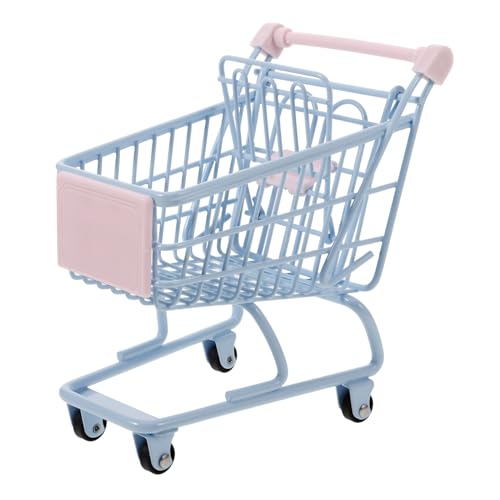Hohopeti Mini-Einkaufswagen Supermarktwagen Spielzeug Kinderwagen Für Babys Mini-Einkaufswagen Einkaufswagen Spielzeug Miniatur-Supermarktwagen Schreibtischspielzeug von Hohopeti