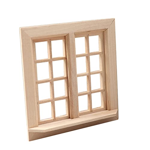 Hohopeti 12 Miniature Uncolorierte Holzfenster Für Puppenhaus DIY Fenster Zubehör Für Kreative Bastelprojekte Und Spielzeugdekoration von Hohopeti