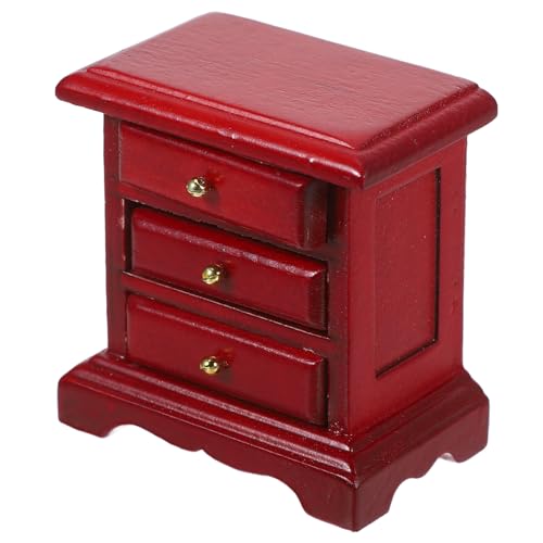 Hohopeti Mini-Möbel Dollhouse Schlafzimmermöbel kleine Puppenstubenmöbel Mini -Kabinett hölzern rot Hohopeti Mini-Möbel Dollhouse Schlafzimmermöbel kleine Puppenstubenmöbel Mini -Kabinett hölzern rot von Hohopeti