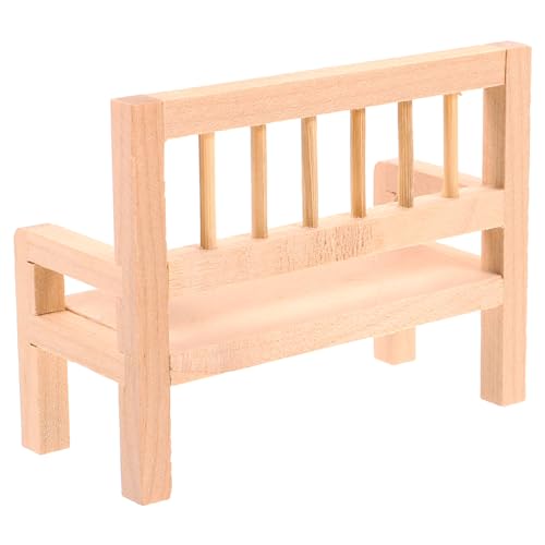 Hohopeti Miniatur Holzbank für Puppenhaus Dekoratives Möbelstück Mini Haus Deko Zubehör für Kreative Miniaturwelten für DIY Projekte und Mini Landschaften Hohopeti Miniatur Holzbank für Puppenhaus Dekoratives Möbelstück Mini Haus Deko Zubehör für Kreative Miniaturwelten für DIY Projekte und Mini Landschaften von Hohopeti