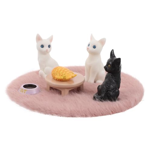 Hohopeti Miniatur Katzenfiguren Set Teilig Plüsch Design Niedliche Dekoration Mikrolandschaft Schreibtisch Accessoires für Kleine Räume Wohnzimmer Schlafzimmer Hohopeti Miniatur Katzenfiguren Set Teilig Plüsch Design Niedliche Dekoration Mikrolandschaft Schreibtisch Accessoires für Kleine Räume Wohnzimmer Schlafzimmer von Hohopeti