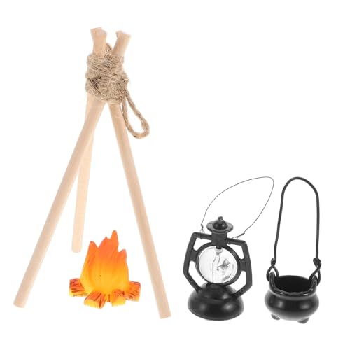 Hohopeti Miniatur Lagerfeuer Campingzubehör Puppenhaus Dekoration mit Feuerholzständer und Hängendem Kochtopf für Realistische Outdoor Szenen Fotografie Requisiten Hohopeti Miniatur Lagerfeuer Campingzubehör Puppenhaus Dekoration mit Feuerholzständer und Hängendem Kochtopf für Realistische Outdoor Szenen Fotografie Requisiten von Hohopeti
