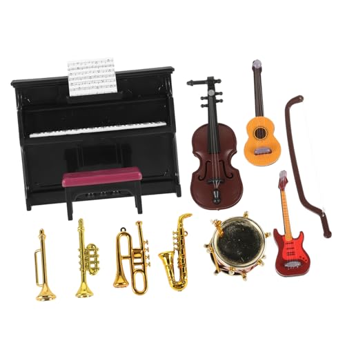 Hohopeti Miniatur Puppenhaus Instrumenten Set 1 Satz Dekoration Für Puppenhaus Musikinstrumente Zubehör Für Kreative Szenen Und Modelle Ideal Für Sammler Und Bastelprojekte von Hohopeti