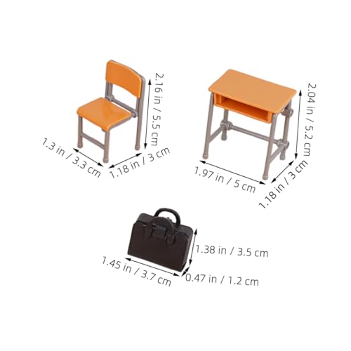 Hohopeti Miniatur Puppenhaus Schulmöbel mit Realistischen Tischen Stühlen und Schulranzen Detailgetreue Miniatur Klassenzimmer Dekoration für Puppenhaus Zubehör Hohopeti Miniatur Puppenhaus Schulmöbel mit Realistischen Tischen Stühlen und Schulranzen Detailgetreue Miniatur Klassenzimmer Dekoration für Puppenhaus Zubehör von Hohopeti