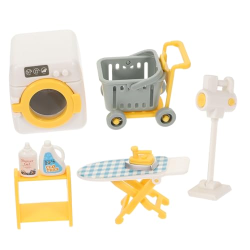 Hohopeti Miniatur Puppenhaus Waschmaschine Set Realistisches Modellbausatz Für Puppenhaus Mini Waschküchen Zubehör Ideal Für Kreative Rollenspiele Und Zum Selberbauen von Hohopeti