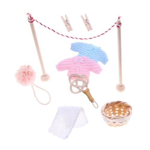 Hohopeti Miniatur Wäscheständer Set Puppenhaus Zubehör Leicht Tragbar Robust Multifunktional Staubentferner Praktisch Elegant Für Puppenhaus Dekoration Hohopeti Miniatur Wäscheständer Set Puppenhaus Zubehör Leicht Tragbar Robust Multifunktional Staubentferner Praktisch Elegant Für Puppenhaus Dekoration von Hohopeti