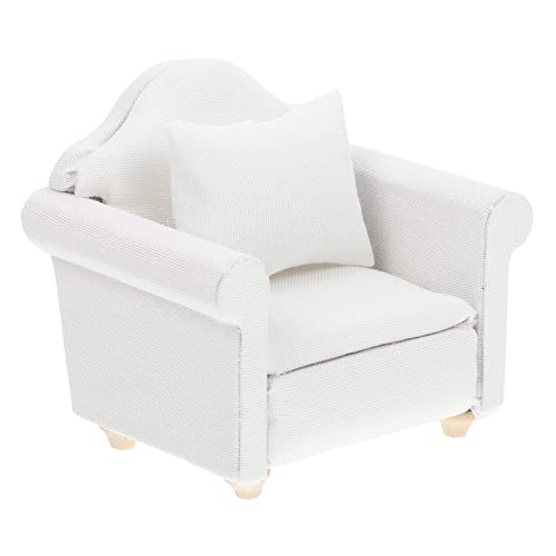 Hohopeti Miniatur Weißes Mini Sofa aus Holz mit Kissen Puppenhaus Wohnzimmermöbel Stabiles Leichtes Puppensofa im Europäischen Stil Geeignet für Kinderzimmer Dekoration Hohopeti Miniatur Weißes Mini Sofa aus Holz mit Kissen Puppenhaus Wohnzimmermöbel Stabiles Leichtes Puppensofa im Europäischen Stil Geeignet für Kinderzimmer Dekoration von Hohopeti