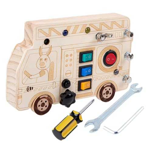 Hohopeti Montessori Busy Board für Kleinkinder Pädagogisches Holzspielzeug mit Simuliertem Schalter und Ampel Fördert Feinmotorik Hand Auge Koordination und Unabhängiges Lernen Geeignet Hohopeti Montessori Busy Board für Kleinkinder Pädagogisches Holzspielzeug mit Simuliertem Schalter und Ampel Fördert Feinmotorik Hand Auge Koordination und Unabhängiges Lernen Geeignet von Hohopeti