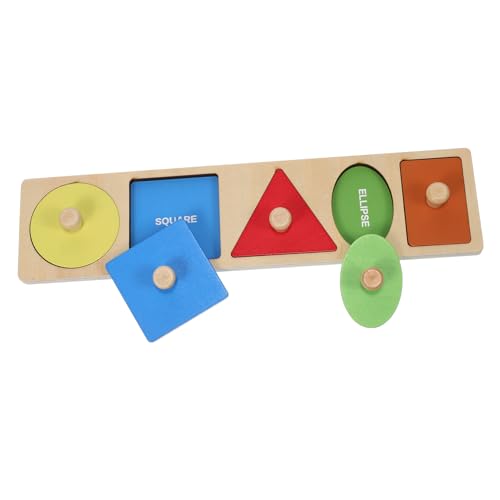 Hohopeti Montessori Holzpuzzle Steckbrett Geometrisches Formenspiel Buntes Kognitives Lernspielzeug für Kleinkinder zur Feinmotorik und Formenerkennung Hohopeti Montessori Holzpuzzle Steckbrett Geometrisches Formenspiel Buntes Kognitives Lernspielzeug für Kleinkinder zur Feinmotorik und Formenerkennung von Hohopeti