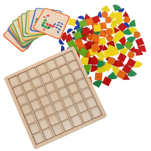 Hohopeti Montessori Holzpuzzle Teiliges aus Natürlichen Holzformen mit Vielseitigen Geometrischen Mustern für Kindergarten von Logischem und Sensorischer Entwicklung Hohopeti Montessori Holzpuzzle Teiliges aus Natürlichen Holzformen mit Vielseitigen Geometrischen Mustern für Kindergarten von Logischem und Sensorischer Entwicklung von Hohopeti