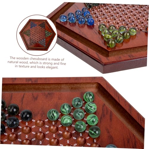 Hohopeti Natürliches Holz Chinese Checkers mit Robusten Glasmurmeln Sechseckiges Brettspiel für Familie Handliches Tragbares Lernspiel Koordination und Intelligenz Hohopeti Natürliches Holz Chinese Checkers mit Robusten Glasmurmeln Sechseckiges Brettspiel für Familie Handliches Tragbares Lernspiel Koordination und Intelligenz von Hohopeti