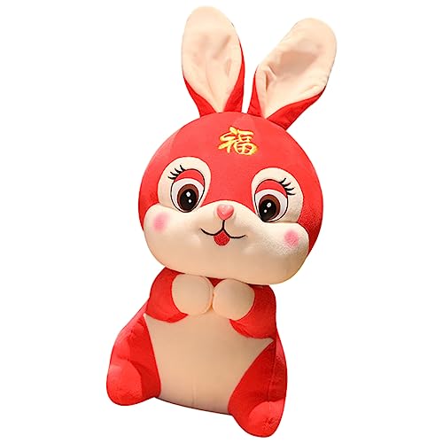 Hohopeti Neujahrsgeschenk für Kinder Chinese New Year chinesisch neujahr Jahr des Hasenspielzeugs Sternzeichen Hase Maskottchen Stofftiere Kaninchenpuppenspielzeug Hasenspielzeug für Kinder von Hohopeti