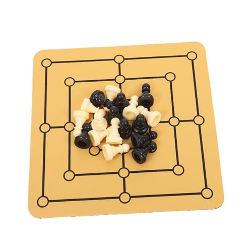 Hohopeti Nine Mens Morris Spielset Tragbar mit Mousepad Spielbrett Traditionelles Strategiespiel für Familie und Zuhause Leichtes Brettspiel für Unterhaltung und Gesellige Runden Hohopeti Nine Mens Morris Spielset Tragbar mit Mousepad Spielbrett Traditionelles Strategiespiel für Familie und Zuhause Leichtes Brettspiel für Unterhaltung und Gesellige Runden von Hohopeti