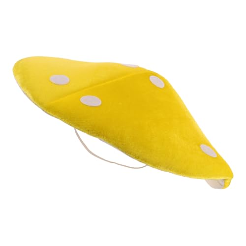 Hohopeti Pilz-partyhut Gastgeschenke Für Pilze -sachen Pilz-cosplay-hut Pilze Mütze Pilz-eimerhut Pilz Kostüm Damen Pilz-kostümzubehör Cosplay-kostüme Pilzkrone Yellow Stoff von Hohopeti