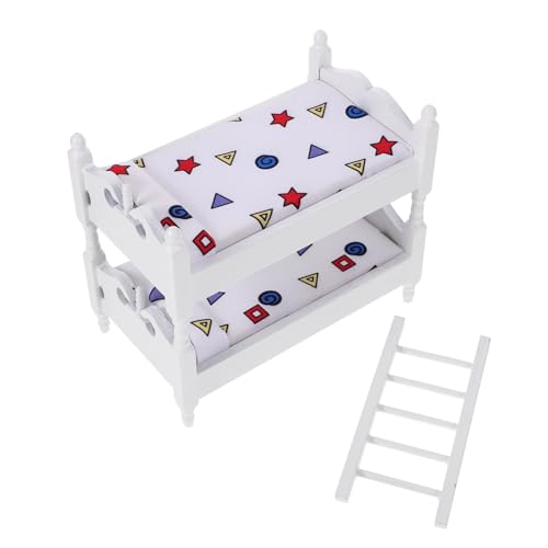 Hohopeti Puppenhaus Etagenbett für Schlafzimmer Dekoration Perfektes Zubehör für Puppenzimmer und Mini Szenen für Kreative Spielwelten Hohopeti Puppenhaus Etagenbett für Schlafzimmer Dekoration Perfektes Zubehör für Puppenzimmer und Mini Szenen für Kreative Spielwelten von Hohopeti