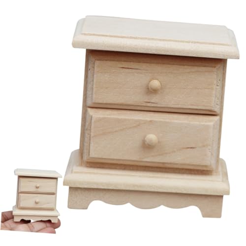 Hohopeti Puppenhaus Minimöbel Miniaturschrank Bedroom Furniture Miniature House playmobilhaus holzmöbel Mini-Puppenhaus-Dekor Miniaturspielzeug Zubehör für Puppenhäuser Minischrank hölzern von Hohopeti