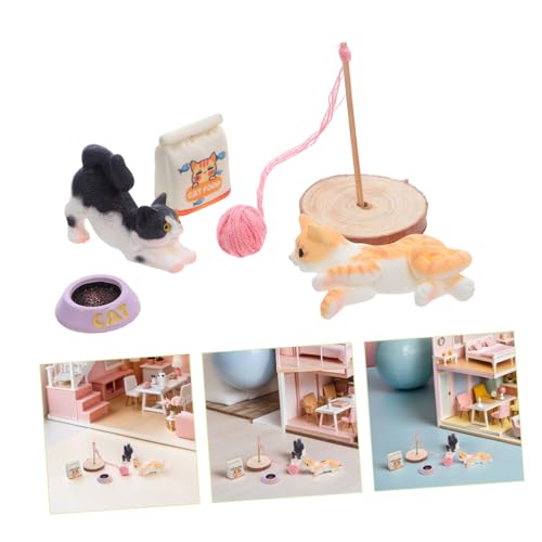 Hohopeti Puppenhaus Set Dekoration Kleine Katzenfiguren Kätzchenfiguren Für Katzenfiguren Puppenhaus Zubehör Katzenspielfiguren Miniaturtiere Aus Kunststoff Hohopeti Puppenhaus Set Dekoration Kleine Katzenfiguren Kätzchenfiguren Für Katzenfiguren Puppenhaus Zubehör Katzenspielfiguren Miniaturtiere Aus Kunststoff von Hohopeti
