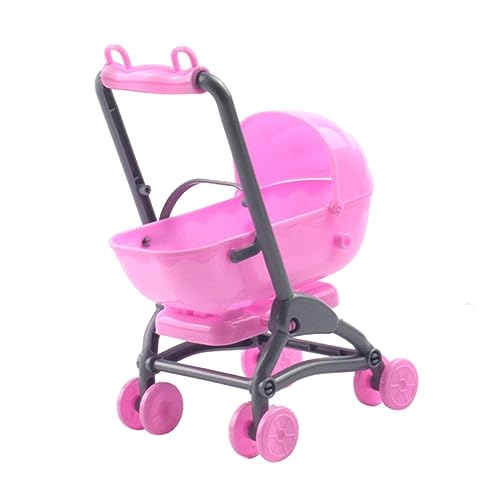 Hohopeti Miniatur-Kinderwagen Spielzeug Puppenwagen Für Babypuppen Simulation Kunststoff Kinderwagen Puppenmöbel Modell von Hohopeti