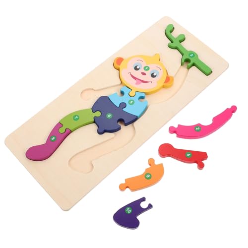 Hohopeti Puzzle-Bausteine Kinder Puzzle rätselbuch Kinder pädagogisches Spielzeug Kid Toys Lernspielzeug für Kleinkinder pädagogisches Puzzle Lernspielzeug aus Holz Tierform-Puzzle hölzern von Hohopeti